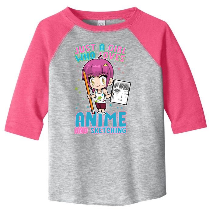 Just A Girl Who Loves Anime And Sketching Toddler Fine Jersey T-Shirt