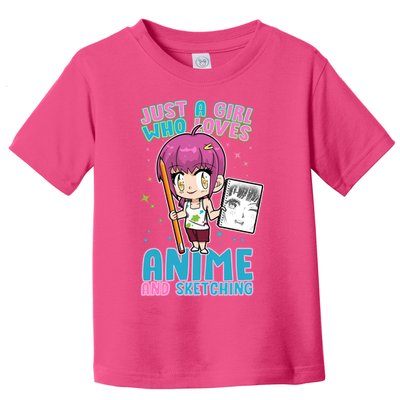 Just A Girl Who Loves Anime And Sketching Toddler T-Shirt