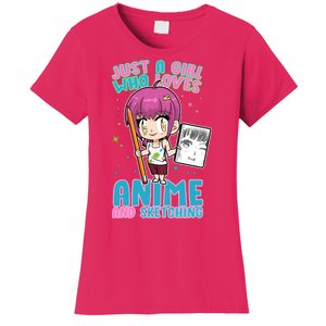 Just A Girl Who Loves Anime And Sketching Women's T-Shirt