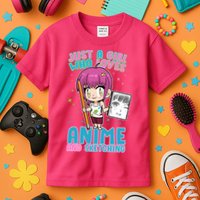 Just A Girl Who Loves Anime And Sketching Kids T-Shirt