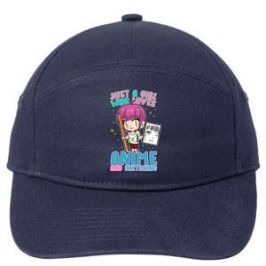 Just A Girl Who Loves Anime And Sketching 7-Panel Snapback Hat