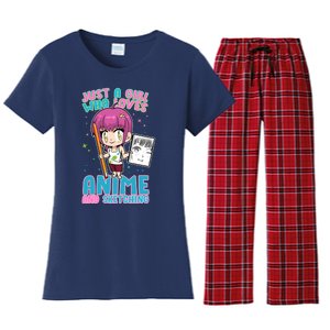 Just A Girl Who Loves Anime And Sketching Women's Flannel Pajama Set