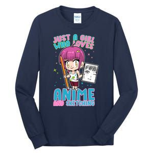 Just A Girl Who Loves Anime And Sketching Tall Long Sleeve T-Shirt