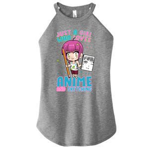 Just A Girl Who Loves Anime And Sketching Women's Perfect Tri Rocker Tank