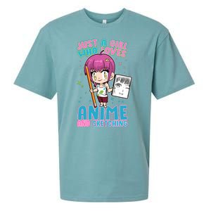 Just A Girl Who Loves Anime And Sketching Sueded Cloud Jersey T-Shirt