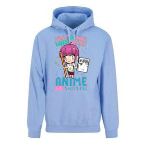 Just A Girl Who Loves Anime And Sketching Unisex Surf Hoodie