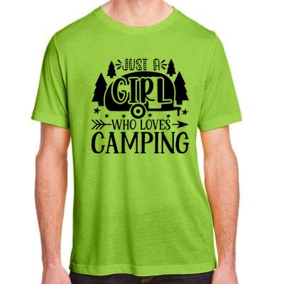 Just A Girl Who Loves Camping Adult ChromaSoft Performance T-Shirt