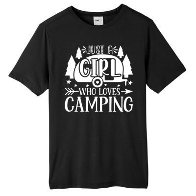 Just A Girl Who Loves Camping Tall Fusion ChromaSoft Performance T-Shirt