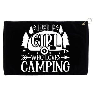 Just A Girl Who Loves Camping Grommeted Golf Towel