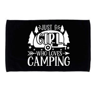 Just A Girl Who Loves Camping Microfiber Hand Towel