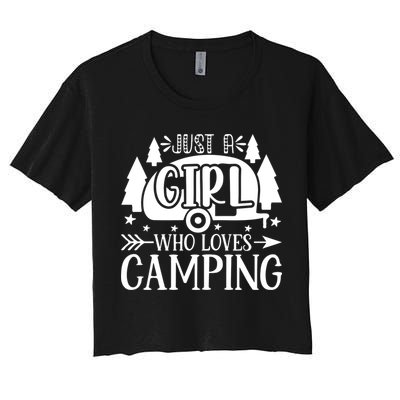 Just A Girl Who Loves Camping Crop Top