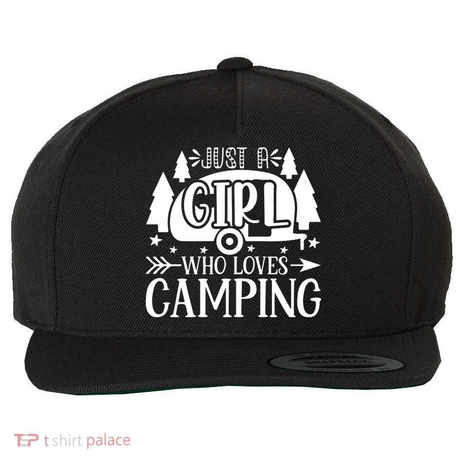 Just A Girl Who Loves Camping Wool Snapback Cap