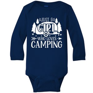 Just A Girl Who Loves Camping Baby Long Sleeve Bodysuit