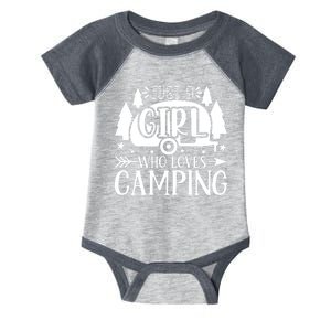 Just A Girl Who Loves Camping Infant Baby Jersey Bodysuit