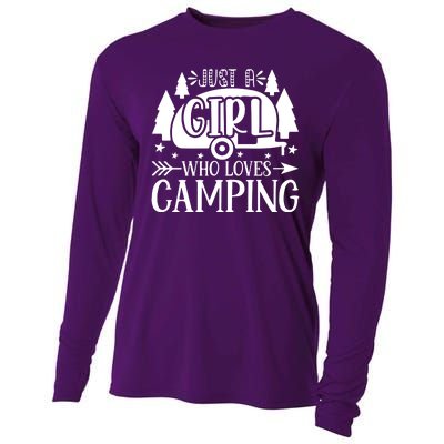 Just A Girl Who Loves Camping Cooling Performance Long Sleeve Crew