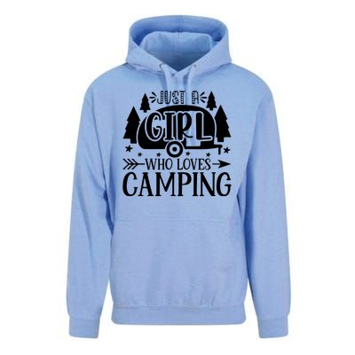 Just A Girl Who Loves Camping Unisex Surf Hoodie