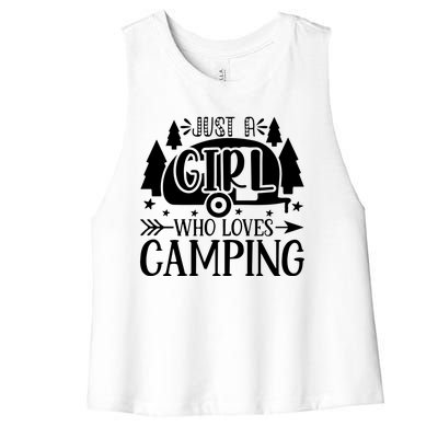 Just A Girl Who Loves Camping Women's Racerback Cropped Tank