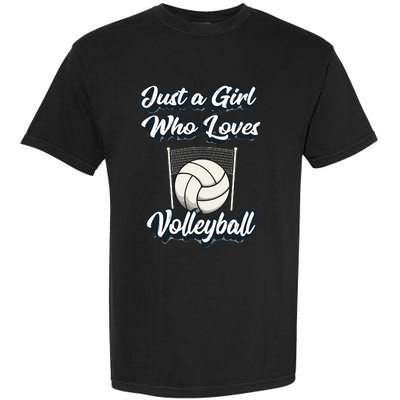 Just A Girl Who Love Volleyball Garment-Dyed Heavyweight T-Shirt