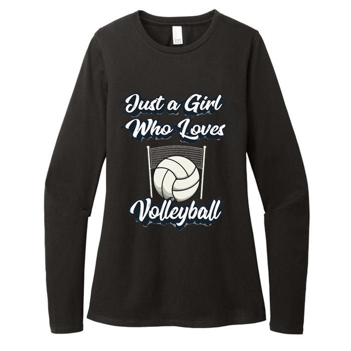 Just A Girl Who Love Volleyball Womens CVC Long Sleeve Shirt