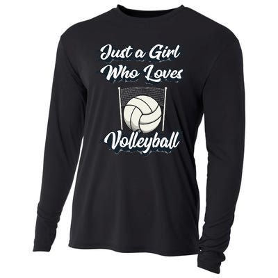 Just A Girl Who Love Volleyball Cooling Performance Long Sleeve Crew