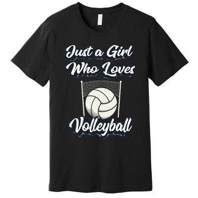 Just A Girl Who Love Volleyball Premium T-Shirt