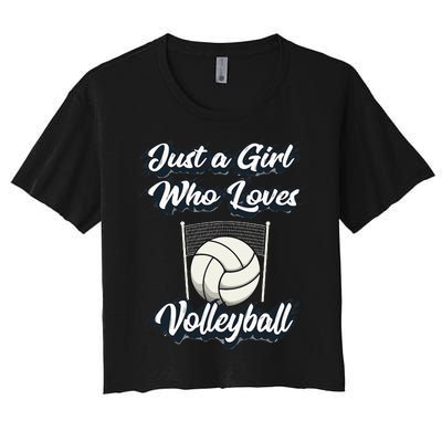 Just A Girl Who Love Volleyball Women's Crop Top Tee