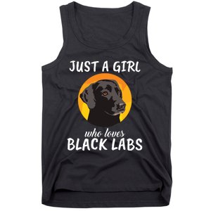 Just A Girl Who Loves Black Labs Clothes Gift Black Labrador Tank Top