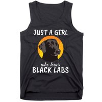 Just A Girl Who Loves Black Labs Clothes Gift Black Labrador Tank Top