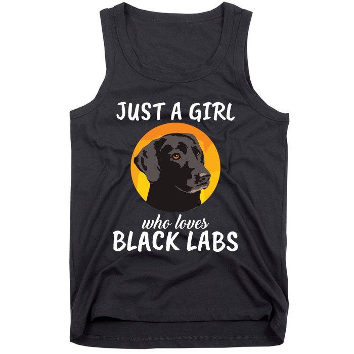 Just A Girl Who Loves Black Labs Clothes Gift Black Labrador Tank Top