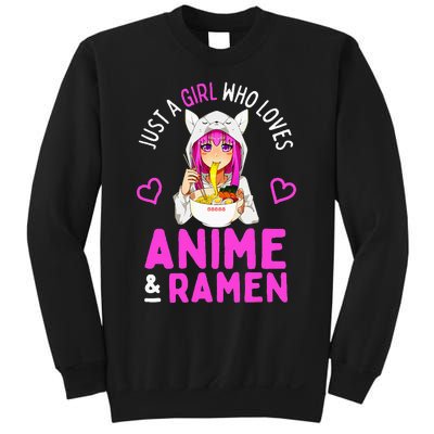 Just a Girl Who Loves Anime and Ra Bowl Japanese Sweatshirt