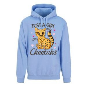 Just A Girl Who Loves Cheetahs Women Cheetah Cat Lover Gift Unisex Surf Hoodie