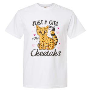 Just A Girl Who Loves Cheetahs Women Cheetah Cat Lover Gift Garment-Dyed Heavyweight T-Shirt