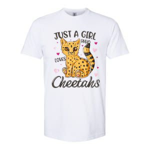 Just A Girl Who Loves Cheetahs Women Cheetah Cat Lover Gift Softstyle CVC T-Shirt