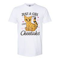 Just A Girl Who Loves Cheetahs Women Cheetah Cat Lover Gift Softstyle CVC T-Shirt