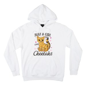 Just A Girl Who Loves Cheetahs Women Cheetah Cat Lover Gift Hoodie