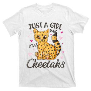 Just A Girl Who Loves Cheetahs Women Cheetah Cat Lover Gift T-Shirt