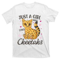 Just A Girl Who Loves Cheetahs Women Cheetah Cat Lover Gift T-Shirt