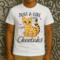 Just A Girl Who Loves Cheetahs Women Cheetah Cat Lover Gift T-Shirt