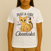 Just A Girl Who Loves Cheetahs Women Cheetah Cat Lover Gift T-Shirt