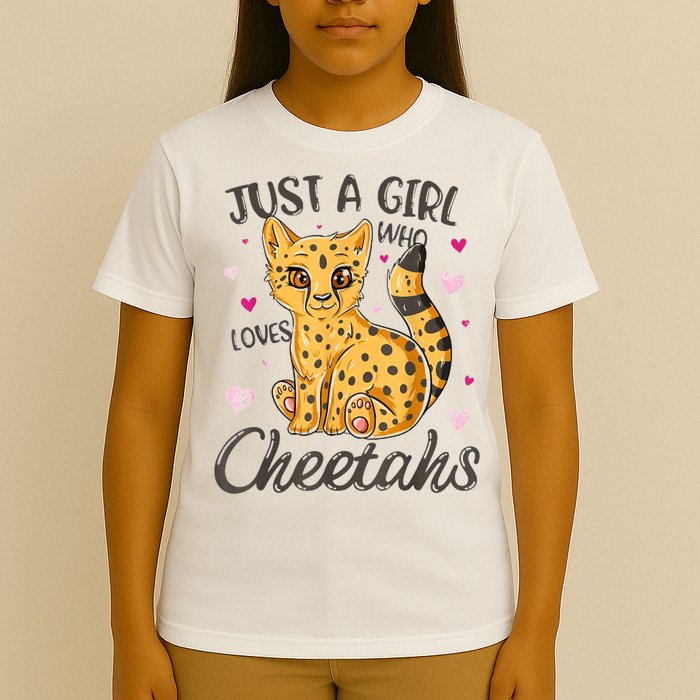 Just A Girl Who Loves Cheetahs Women Cheetah Cat Lover Gift T-Shirt