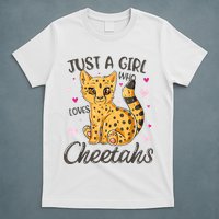 Just A Girl Who Loves Cheetahs Women Cheetah Cat Lover Gift T-Shirt