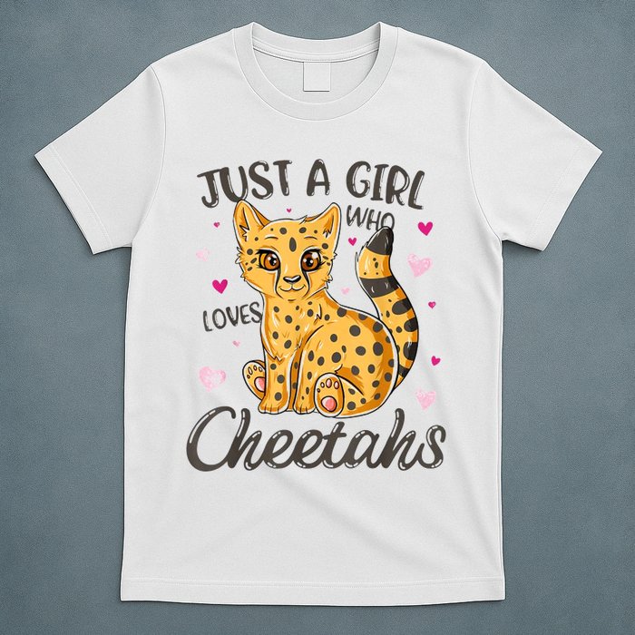 Just A Girl Who Loves Cheetahs Women Cheetah Cat Lover Gift T-Shirt