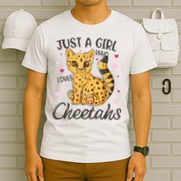 Just A Girl Who Loves Cheetahs Women Cheetah Cat Lover Gift T-Shirt