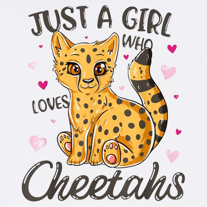 Just A Girl Who Loves Cheetahs Women Cheetah Cat Lover Gift T-Shirt