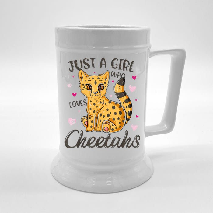 Just A Girl Who Loves Cheetahs Women Cheetah Cat Lover Gift Beer Stein