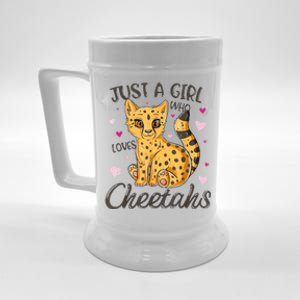 Just A Girl Who Loves Cheetahs Women Cheetah Cat Lover Gift Beer Stein