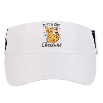 Just A Girl Who Loves Cheetahs Women Cheetah Cat Lover Gift Adult Drive Performance Visor