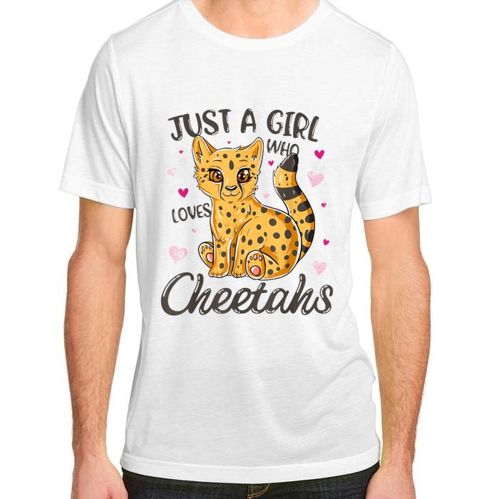 Just A Girl Who Loves Cheetahs Women Cheetah Cat Lover Gift Adult ChromaSoft Performance T-Shirt