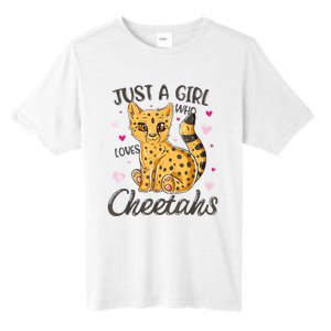 Just A Girl Who Loves Cheetahs Women Cheetah Cat Lover Gift Tall Fusion ChromaSoft Performance T-Shirt