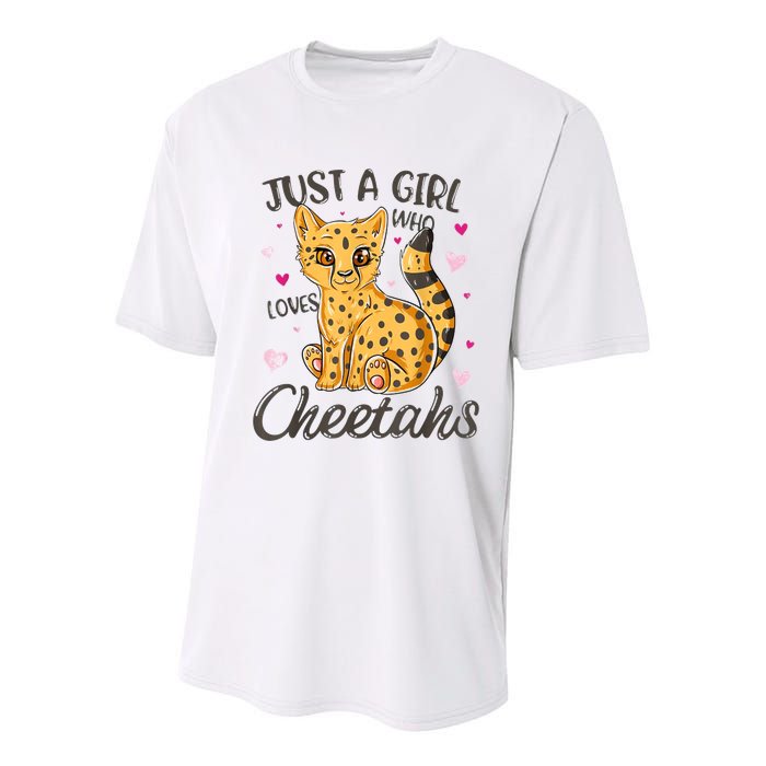 Just A Girl Who Loves Cheetahs Women Cheetah Cat Lover Gift Youth Performance Sprint T-Shirt